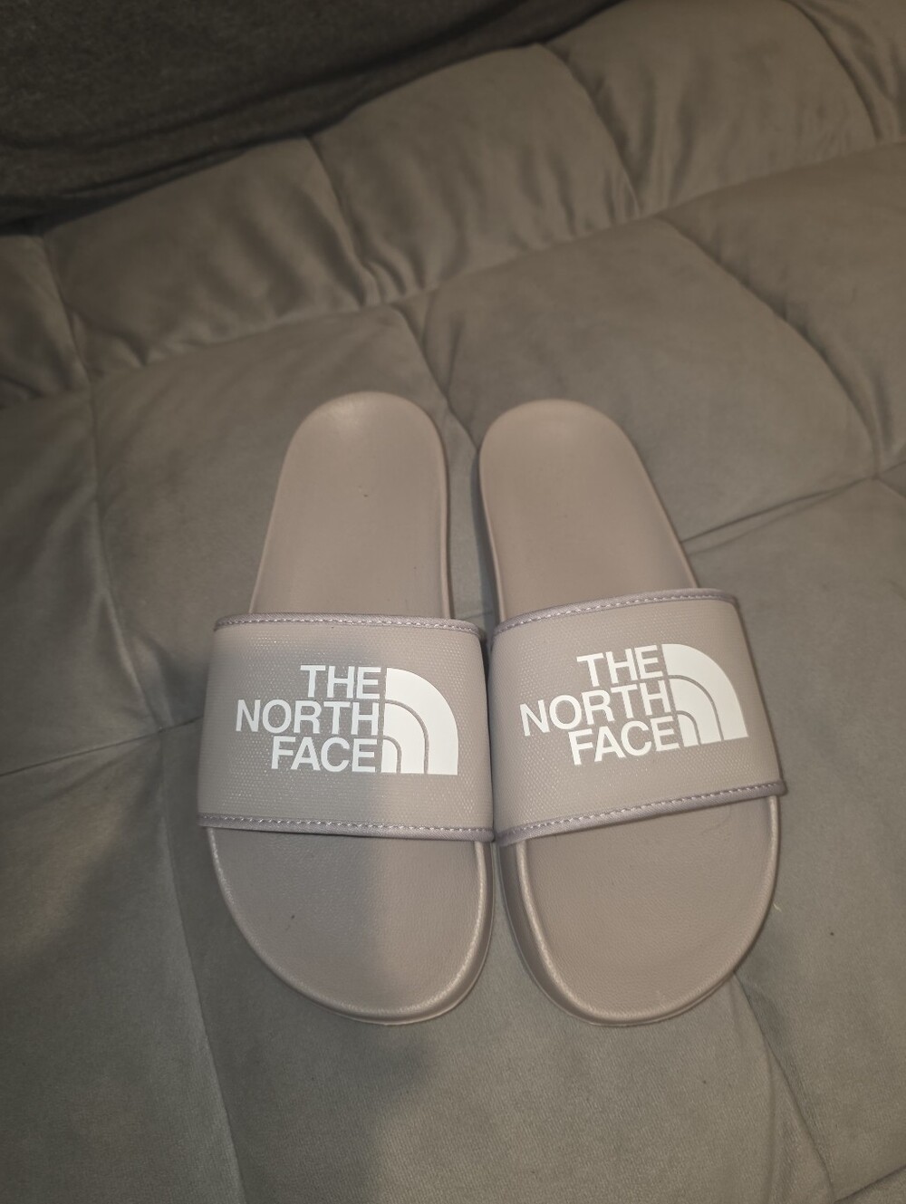 NWOT The North Face Womens Lilac Slide Sandals with White Logo,Size 10